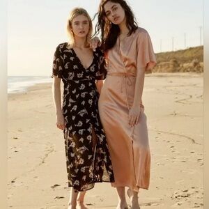 Whimsy + Row Lola Wrap Dress in Blush